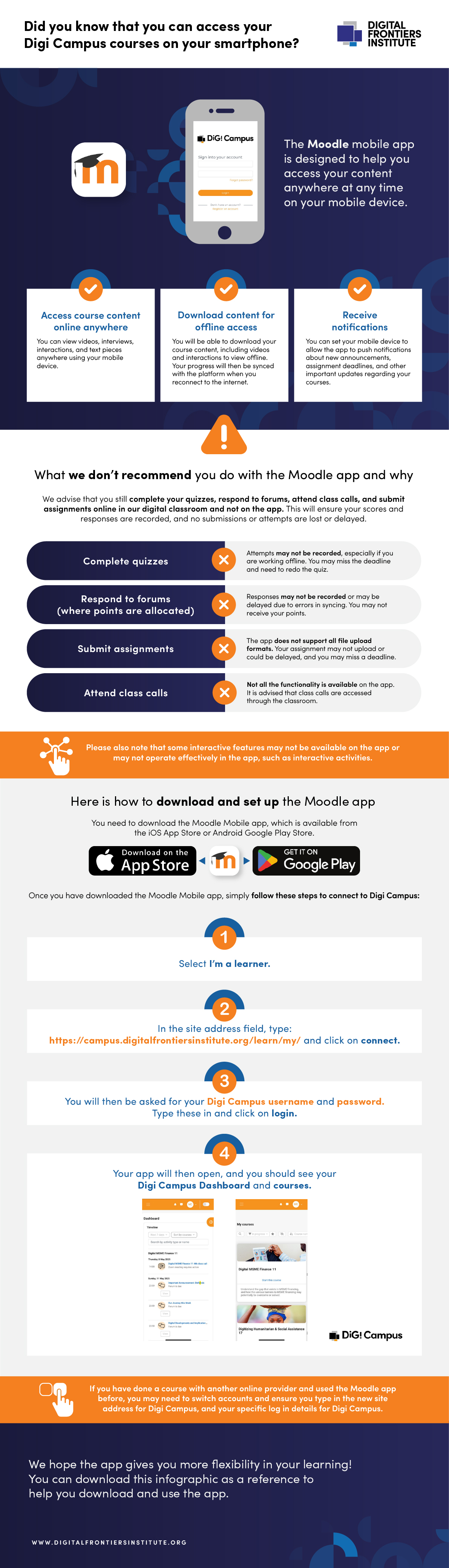 Infographic on how to download moodle

